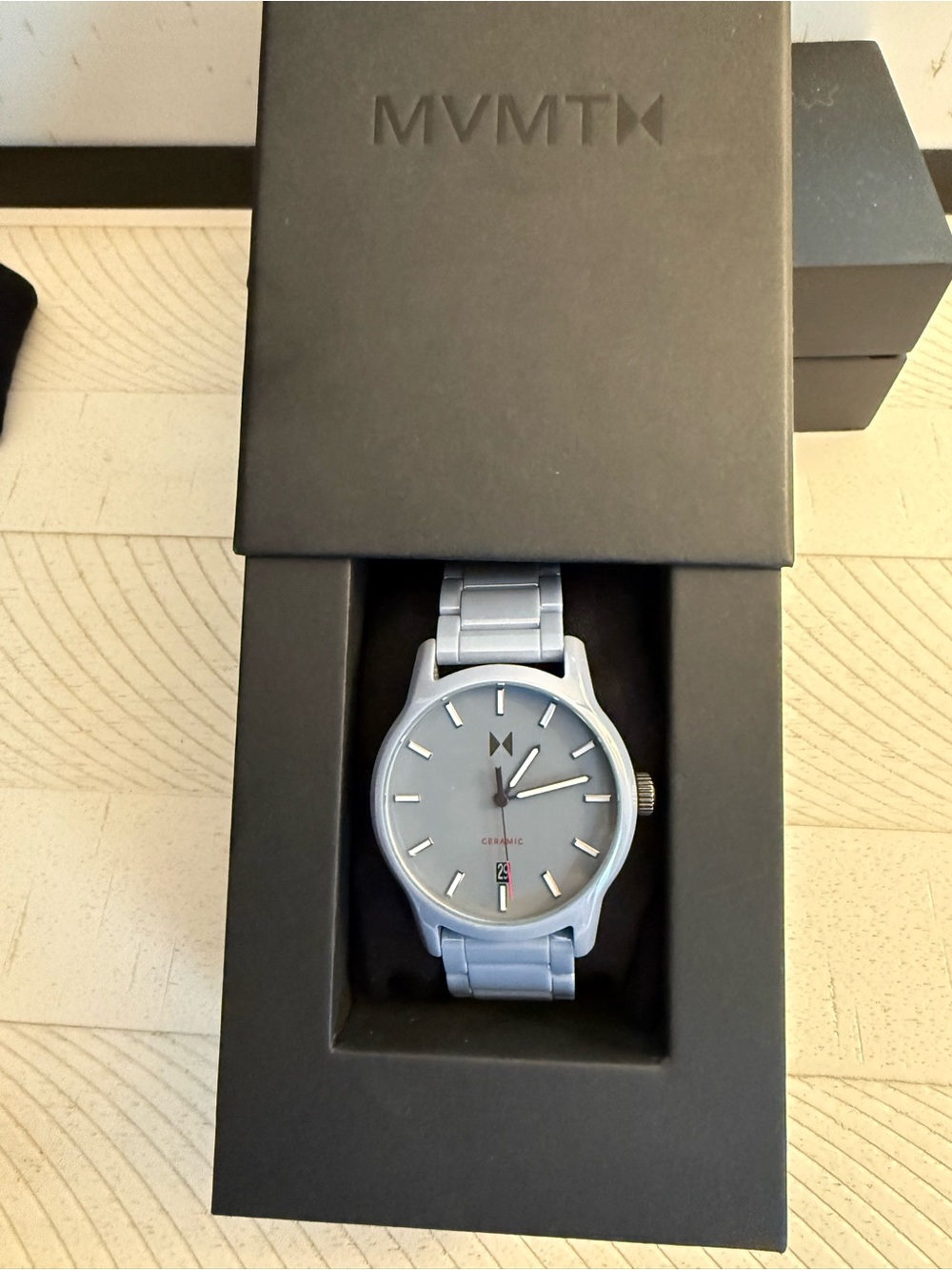 MVMT Men's Ceramic Watch in Pale grey